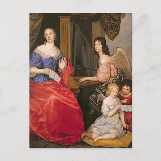 Francoise Louise Duchess La Valliere med Vykort (Framsida)