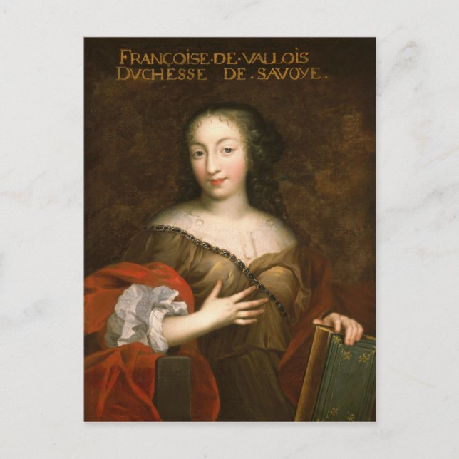 Francoise-Madeleine d'Orleans Duchess of Savoy Vykort (Framsida)