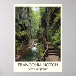 Franconia Notch New Hampshire klyfta Poster