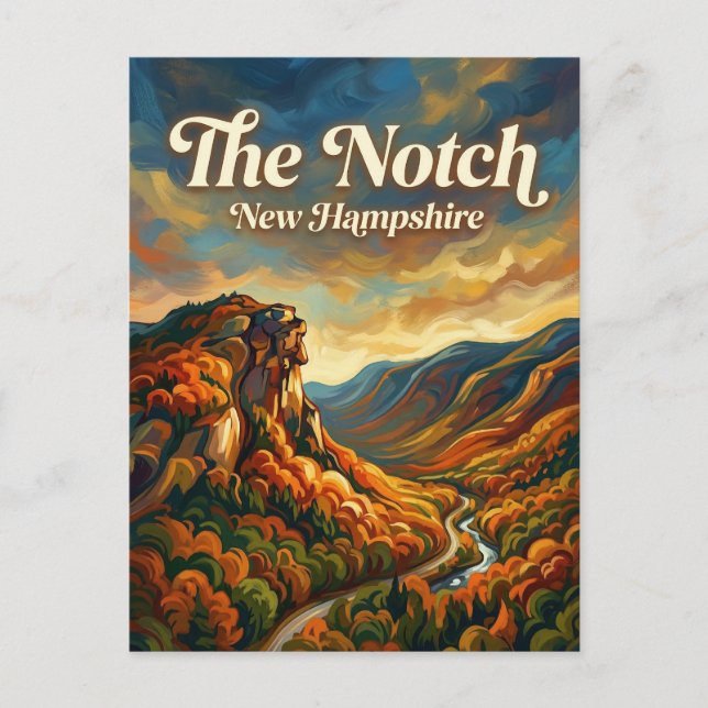 Franconia Notch New Hampshire Vykort (Framsida)