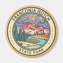Franconia Notch State Park New Hampshire Badge Magnet