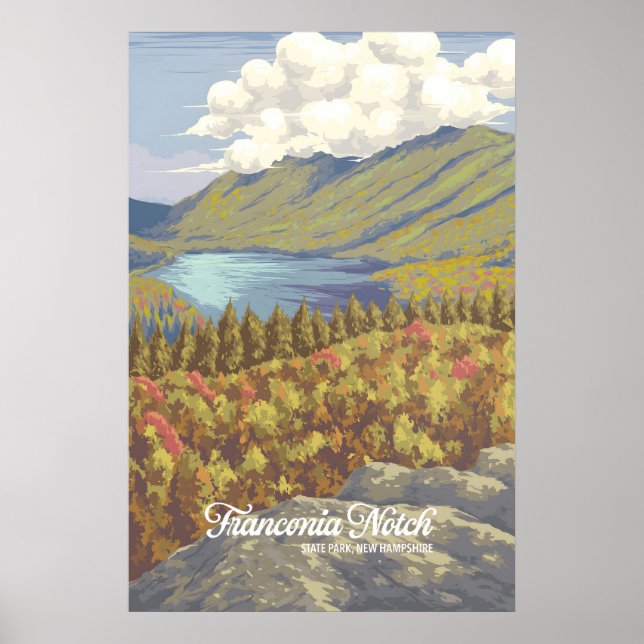 Franconia Notch State Park - Reseskylt Poster (Framsidan)