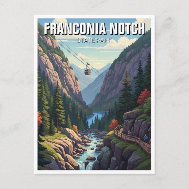 Franconia Notch State Park Travel Vykort (Framsida)