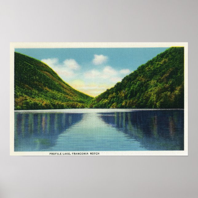 Franconia Notch State Park View of Profile Sjö Poster (Framsidan)