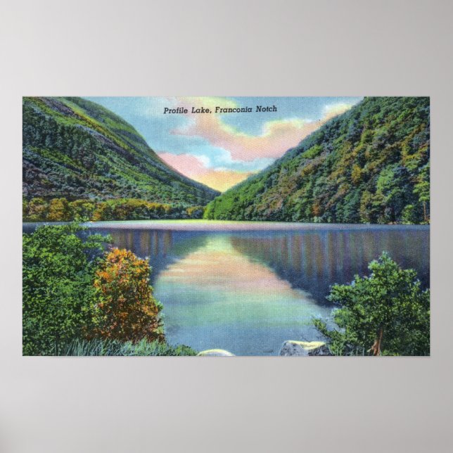 Franconia Notch View of Profile Sjö Poster (Framsidan)