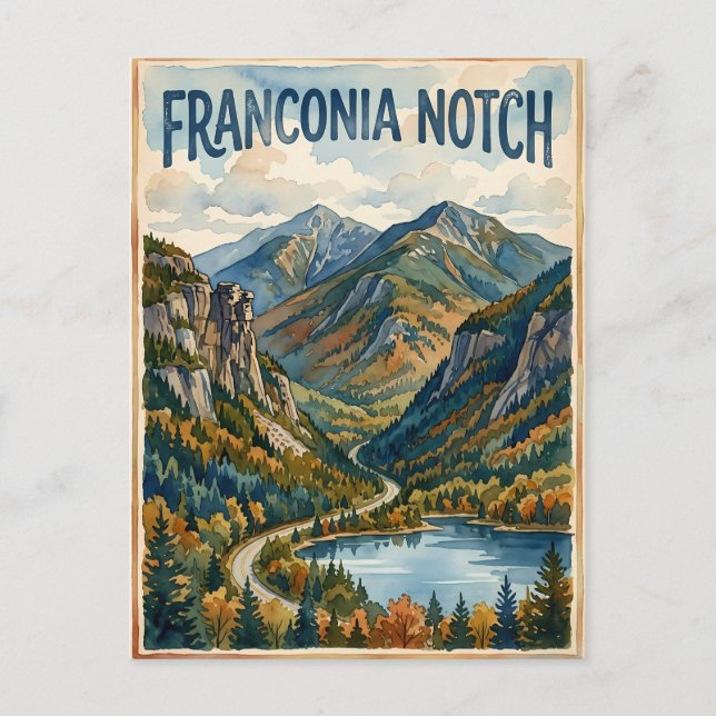 Franconia Notch Vykort (Framsida)