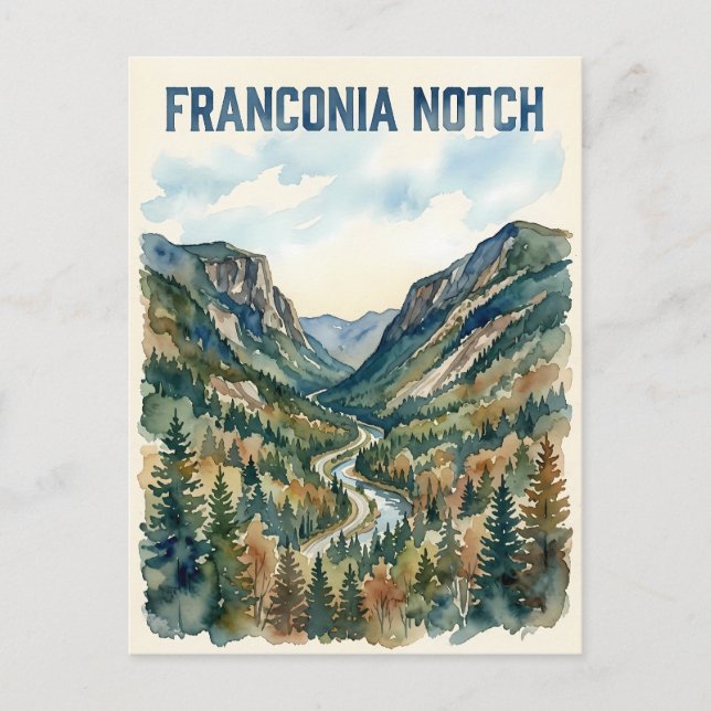 Franconia Notch Vykort (Framsida)