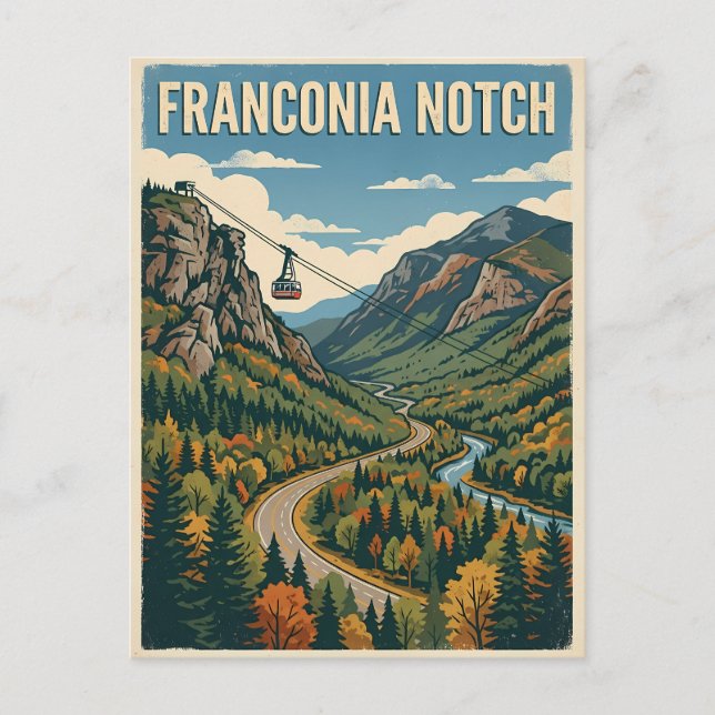 Franconia Notch Vykort (Framsida)