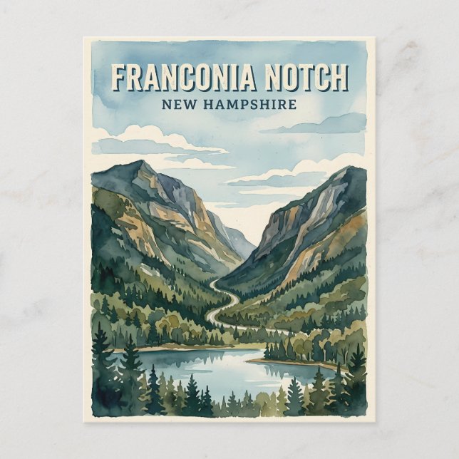 Franconia Notch Vykort (Framsida)