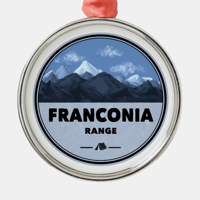 Franconia Range New Hampshire Camping Julgransprydnad Metall (Framsidan)