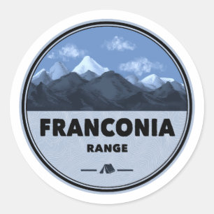 Franconia Range New Hampshire Camping Runt Klistermärke