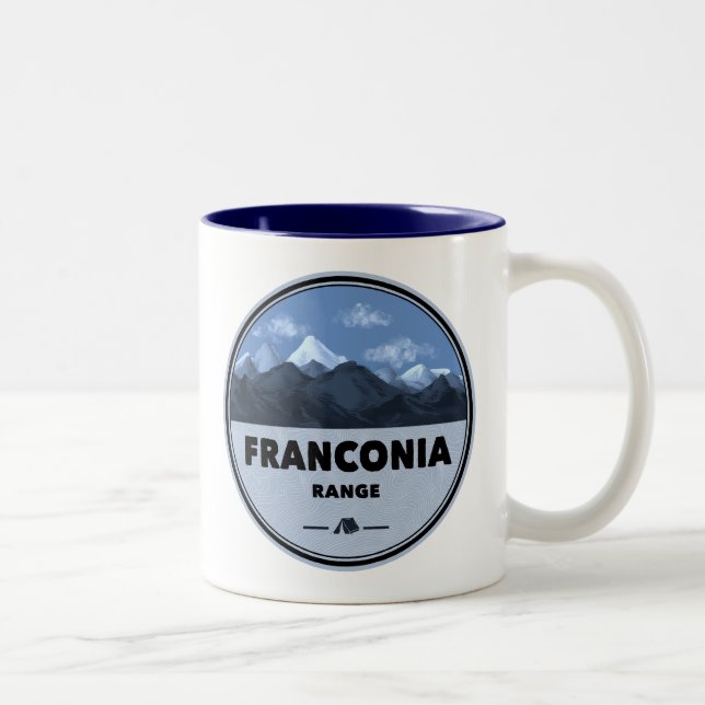 Franconia Range New Hampshire Camping Två-Tonad Mugg (Höger)