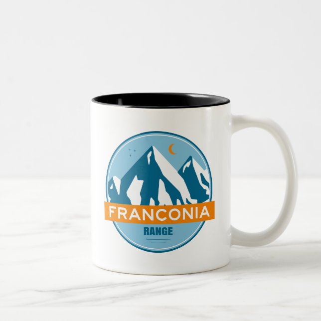 Franconia Range New Hampshire Stars Måne Två-Tonad Mugg (Höger)