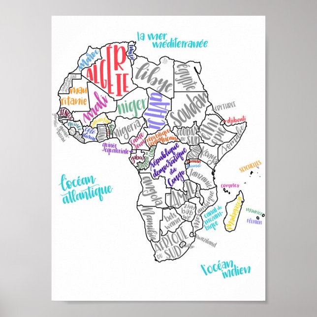 Francophone Afrika Poster (Framsidan)