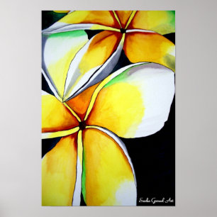 Frangipanblomman poster av Sacha Grossel Art