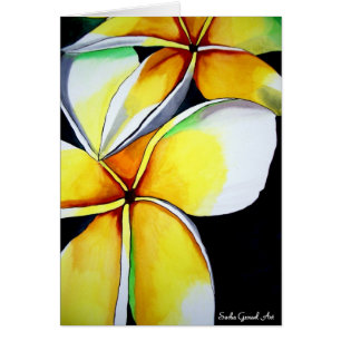Frangipani-blomkonst Hälsningskort