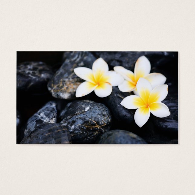 Frangipani-blommor Visitkort (Framsidan)