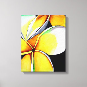 Frangipani-blomsterkonsduken av Sacha Grossel Art Canvastryck