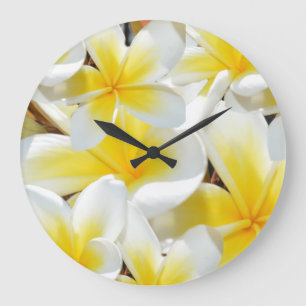 Frangipani Bouquet, stor rund väggklocka. Klocka