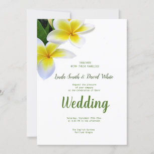 Frangipani-bröllopsinbjudan Inbjudningar