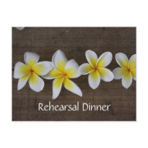 Frangipani bröllopsrepetitionsinbjudningar