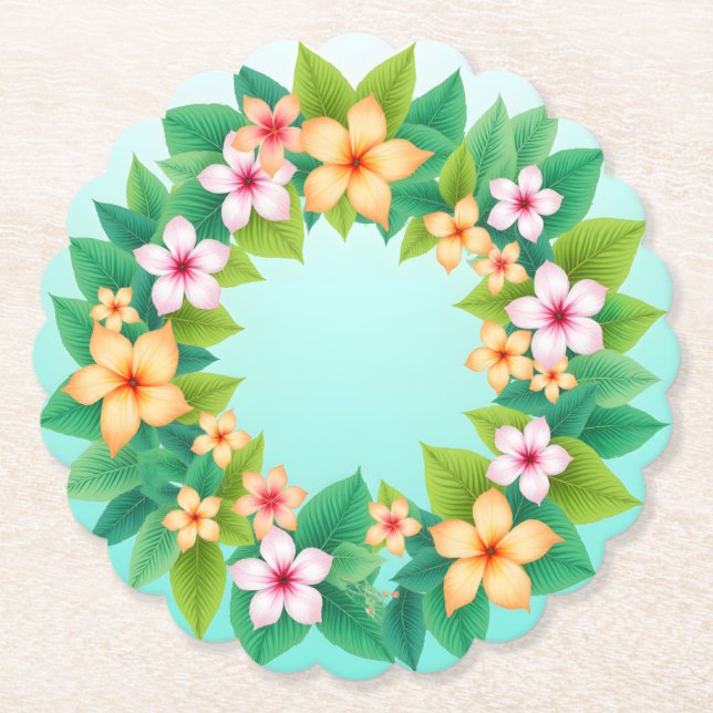 Frangipani Dreamscape Underlägg Papper (Framsida)