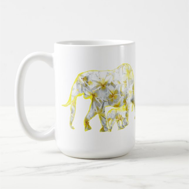 Frangipani Elephants, Kaffe Mugg (Vänster)