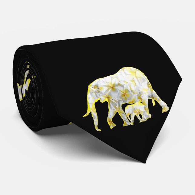 Frangipani Elephants, Neck Tie Slips (Rullad)