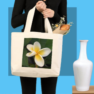 Frangipani Flower Bag Jumbo Tygkasse
