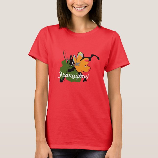 Frangipani Flower T-shirt (Framsida)