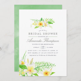 Frangipani Flowers-Möhippan för exotiska vattenfär Inbjudningar