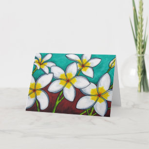 Frangipani-gratulationskort nr 3 kort