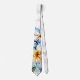 Frangipani Hawaiian Blommigt Bröllop Groom Slips