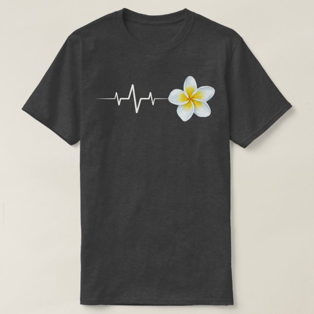 Frangipani Heartslag TShirt T Shirt (Design framsida)