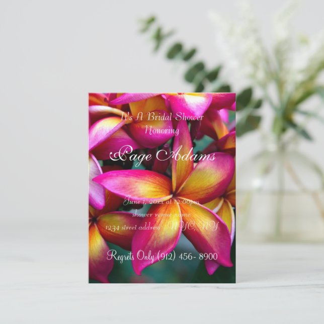Frangipani Möhippa Inbjudningar (Stående Fram)