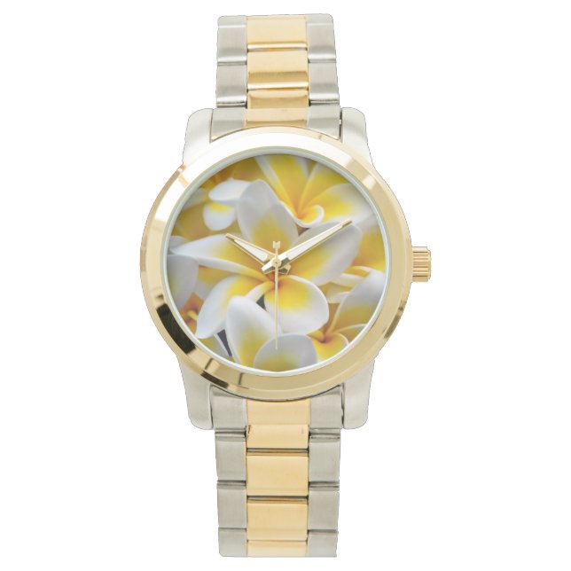 Frangipani Plumeria Flower Photo Armbandsur (Framsida)