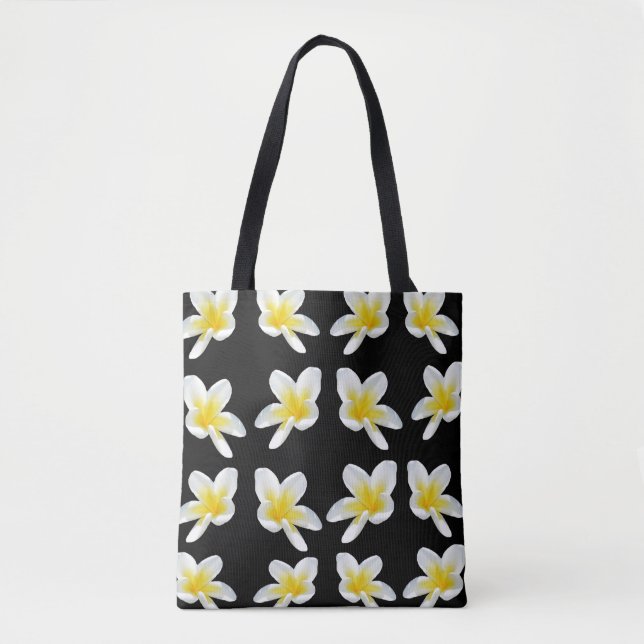 Frangipani Sensation, Fullt Print Shopping bag Tygkasse (Framsida)