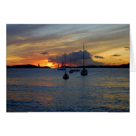 Frank Bay Sunset, St. John, U.S. Virgin Islands Hälsningskort