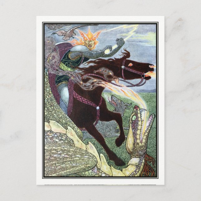 Frank C. Papé Pape - Falcon the Hunter Vykort (Framsida)