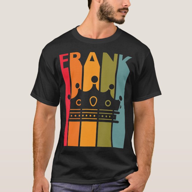 Frank Gift Idea för Boys Manar Retro First Namn T Shirt (Framsida)