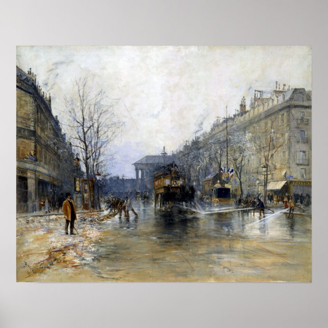 Frank Myers Boggs Paris Street Scene Poster (Framsidan)