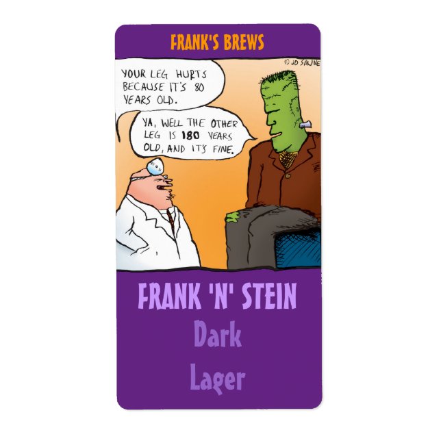Frank N Stein Öletiketter Fraktsedel (Framsidan)