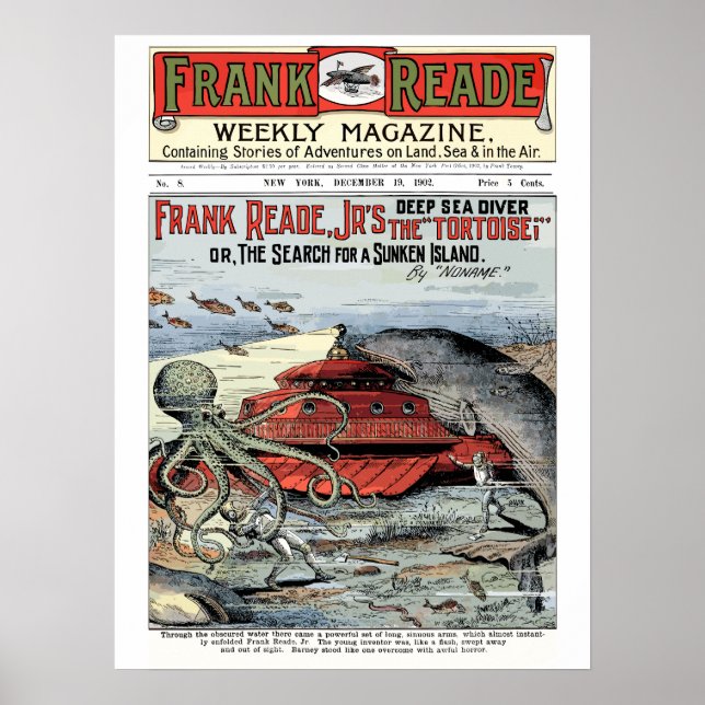 Frank Read Jr Futurist Sci-Fi, utgåva 1-8, 1902 Poster (Framsidan)