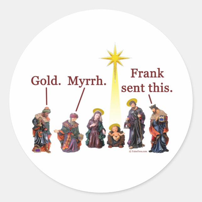 Frank Sent this Runt Klistermärke (Framsida)