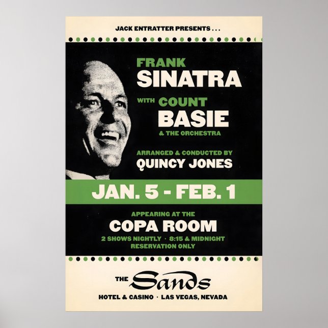 Frank Sinatra jazzplansch - Sinatra at the Sands Poster (Framsidan)