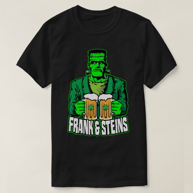 Frank & Steins St. Patrick Day Frankenstein Mons T Shirt (Design framsida)
