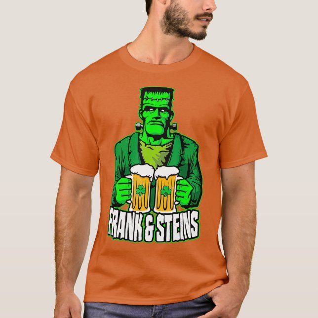 Frank Steins St patricks day Frankenstein Beer T Shirt (Framsida)