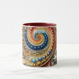 FRANK ~ Swirls Stars ~ Mugg