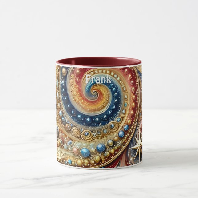 FRANK ~ Swirls Stars ~ Mugg (Center)