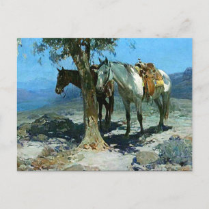 Frank Tenney Johnson Westernare Art "tyst natt" Vykort